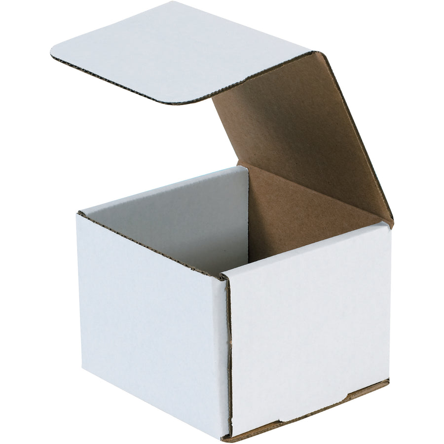 Lightweight yet crush-resistant one-piece mailers save on postage while protecting small, fragile shipments. ECT-32-B white corrugated construction with double-wall protection on front and sides. Bundle of 50–no tape, glue, or staples required.