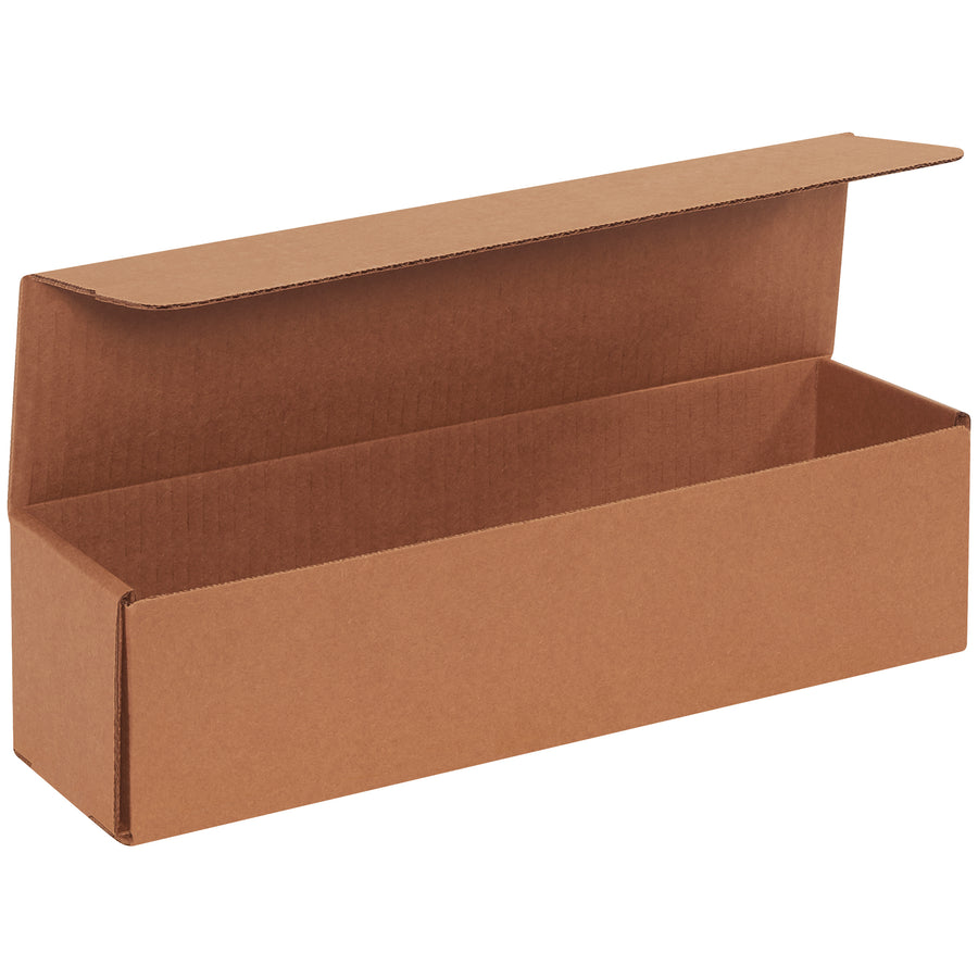 Ship small items with confidence using these ECT-32-B kraft corrugated mailers featuring crush-resistant double-wall construction on front and sides. One-piece fold-and-tuck design requires no tape, glue, or staples–assembly takes seconds. At 13.5x3.5x3.5", perfect for tools, glassware, and fragile products. Ships and stores flat to maximize warehouse efficiency. 50 mailers per bundle.