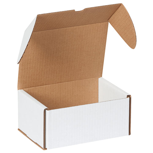 Protect your DVD shipments with professional-grade white corrugated mailers that fold instantly without tape or glue. This 50-pack of 7 5/8 x 5 7/16 x 3 9/16