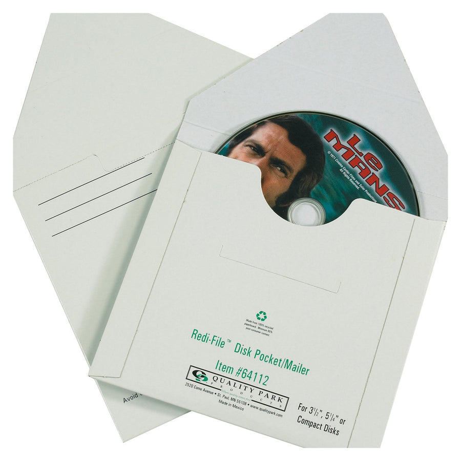 5 1/8 x 5 in White Fibreboard CD Mailers 100/Case MM1145 - alias listing