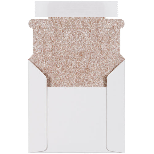 Protect your audio and video CDs in transit with these self-sealing foam lined CD mailers. Engineered from 100% recycled white fibreboard, each 5 1/8x5 mailer features integrated foam cushioning and tear-strip access for professional presentation. Order your case of 100 today.
