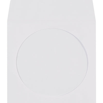 4 7/8 x 5 in 24 lb White Paper Windowed CD/DVD Sleeves 500/Case MM1170 - alias listing