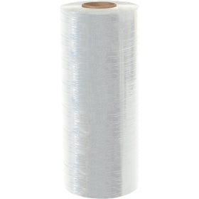 Professional-grade cast machine stretch film delivers 250% stretch ratio and exceptional load retention for high-volume pallet wrapping. Ultra-clear film ensures barcode readability while the quiet roll-off reduces warehouse noise. 20" x 60 Gauge x 7500' roll fits all standard stretch wrap equipment.