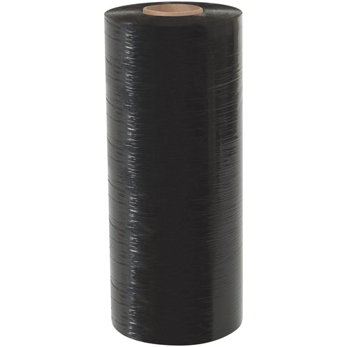 Heavy-duty black blown machine stretch film engineered for puncture resistance and superior load retention. This 20