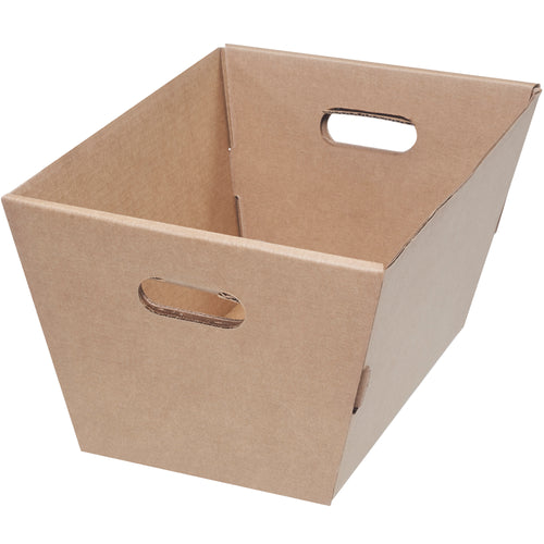 Heavy-duty ECT-44 corrugated tote designed for warehouse picking, order fulfillment, and product storage. 19.5