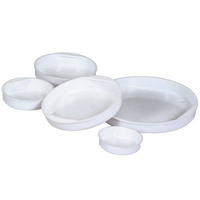 Durable 2-inch white plastic end caps designed for all standard round mailing tubes. These secure tube lids prevent caps from popping off during shipping, allowing you to reuse tubes and reduce packaging costs. Sold as a case of 100.