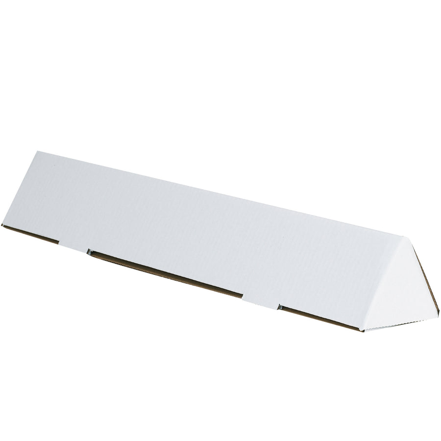 Ship faster and save space with our 30 1/4" white triangle mailing tubes. These ECT-32-B corrugated tubes feature one-piece fold-flat design with locking tabs–no tape or glue required. Perfect for protecting rolled documents, blueprints, and posters while reducing dimensional weight charges.