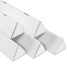 3x30.25 White Triangle Mailing Tubes 50-Pack