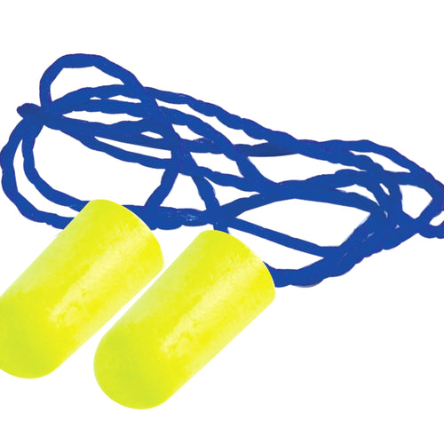 Yellow E-A-Rsoft Neons Corded Foam Earplugs NRR 33dB 200 Pairs OCS1136