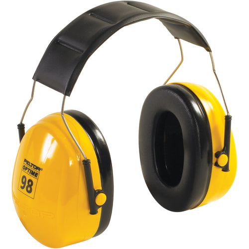 Protect your workforce with 3M Peltor Optime 98 earmuffs, engineered for noise levels up to 98 dBA with a 25 dB NRR rating. These yellow safety earmuffs feature padded ear cups for extended comfort and compliance with CSA Class A standards. Each case includes 2 units, ideal for fleet deployment across manufacturing, construction, and industrial facilities.