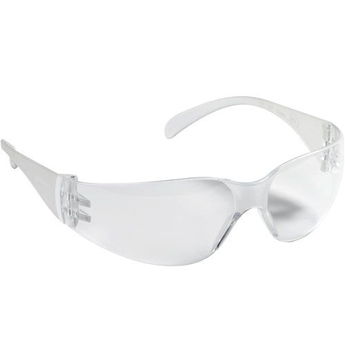 3M Virtua clear temples safety glasses deliver ANSI Z87.1-certified high-impact protection in a lightweight, affordable design. Hard-coated polycarbonate construction resists scratches and ensures durability in demanding industrial environments. Sold by the case of 10 for maximum value.