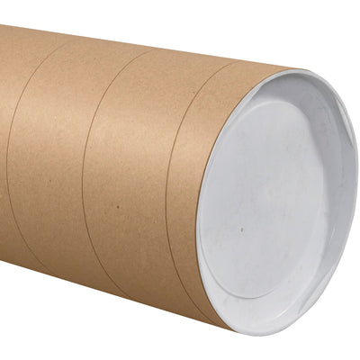 Industrial-strength 10x36 kraft mailing tubes featuring .125 thick, 3-ply spiral wound fibreboard construction that resists bending and crushing. Perfect for shipping blueprints, posters, documents, and oversized materials. Sold as a case of 8 tubes with maximum usable storage space.