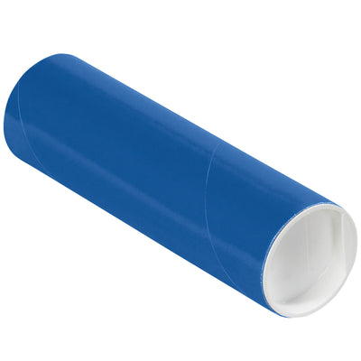 Protect and ship documents, blueprints, and rolled materials with these professional-grade 2x6 blue mailing tubes. Each case contains 50 tubes with white plastic end caps included. Strong 3-ply spiral wound fibreboard construction provides durability during shipping while the bright blue color helps organize and categorize mailings.
