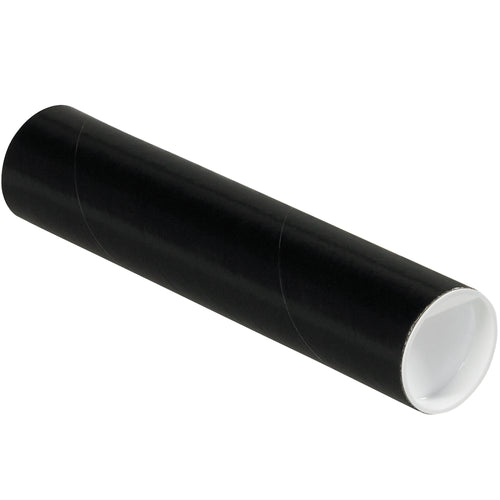 Professional-grade 2x9 black mailing tubes with included white plastic end caps. Heavy-duty 3-ply spiral wound fibreboard construction withstands shipping stresses. Bulk case of 50 tubes–the cost-efficient solution for mailrooms, document handling, and blueprint carriers.