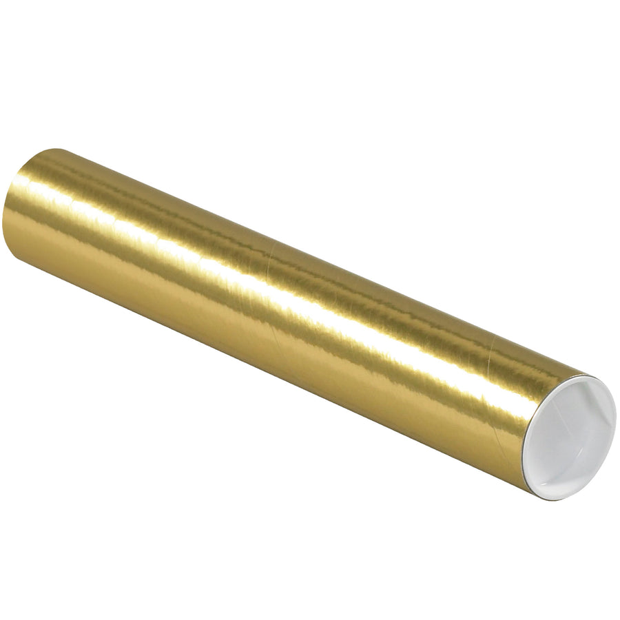 Ship documents, blueprints, and posters with confidence using these durable 2x12 gold mailing tubes. Each case includes 50 tubes with white plastic end caps, featuring heavy-duty 3-ply spiral wound fibreboard construction that protects contents during transit. Ideal for mailrooms, architects, and document-intensive businesses looking for professional, color-coded shipping solutions.