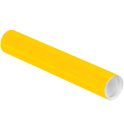 Professional-grade 2x12 yellow mailing tubes with white plastic end caps included. Built from 0.06" thick, 3-ply spiral wound fibreboard for maximum durability and crush resistance. Sold as a case of 50 tubes‚the cost-efficient solution for high-volume mailroom operations, architects, and document-heavy businesses.