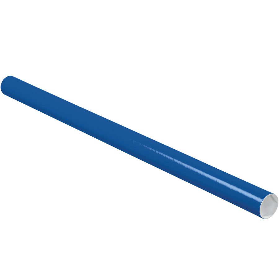 Durable 3-ply spiral wound blue mailing tubes in 2" x 36" size with included white plastic end caps. Sold as a case of 50 tubes‚the economical choice for high-volume mailrooms and document shipping. Color-coded design helps organize and identify different document types instantly.
