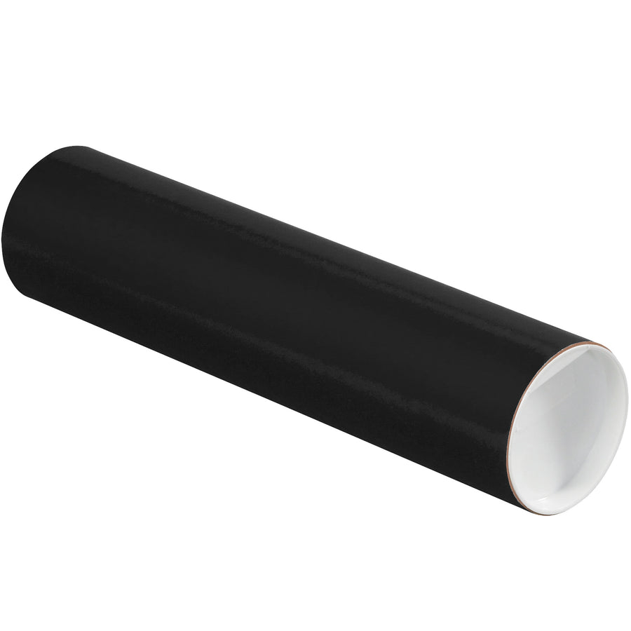 Heavy-duty 3x12 black mailing tubes built from 0.07" thick, 3-ply spiral wound fibreboard–the industry standard for protecting blueprints, architectural documents, and rolled posters. Each case includes 24 tubes with white plastic end caps. Ship-ready and compliant with postal regulations.