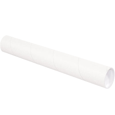 Ship blueprints, posters, and documents with confidence using these professional-grade 3x15 white mailing tubes. Featuring 3-ply spiral wound fibreboard construction and included snap-on end caps that won't pop off during transit. Each case includes 24 reusable, recyclable tubes‚the cost-effective solution for high-volume shipping needs.