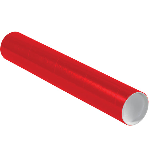 Professional-grade 3x18 red mailing tubes built from 0.07