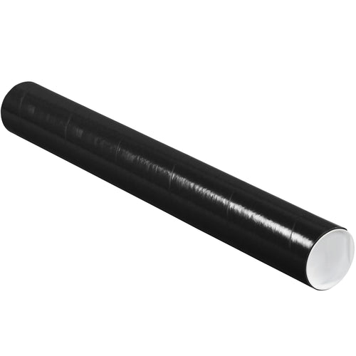 Durable 3x24 black mailing tubes built to protect documents, blueprints, and rolled materials in transit. Heavy-duty spiral wound fibreboard with included white plastic caps. Bulk case of 24 tubes reduces per-unit costs and keeps your mailroom stocked.