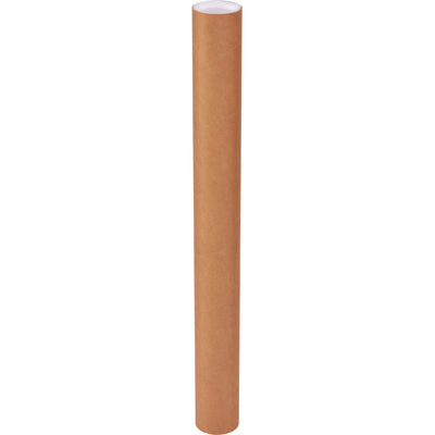 Industrial-strength 3x30 kraft mailing tubes with end caps protect documents, blueprints, and rolled materials during shipping. 0.125" thick spiral wound fibreboard construction provides rigid protection against bending and crushing. Sold by the case of 24 tubes.