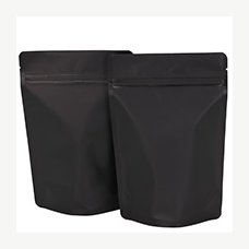 7x11.5x4 Black Matte Stand-Up Barrier Pouches 500/Case