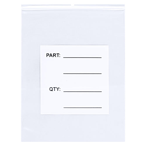 3x4 4 Mil Clear Reclosable Parts Bags with Hang Holes 1000/Case PB12002