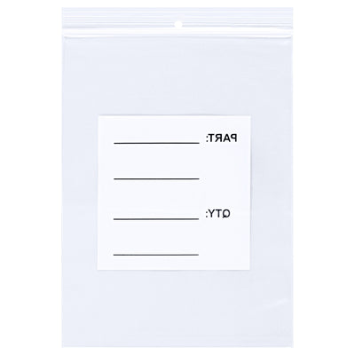 9x12 4 Mil Clear Reclosable Parts Bags with Hang Holes 1000/Case PB12009 - alias listing