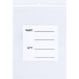 10x18" 4 Mil Clear Reclosable Parts Bags w/ Hang Holes - 500/Case