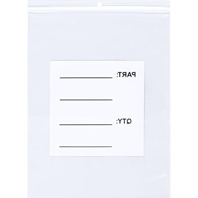 12x12 4 Mil Clear Parts Bags with Hang Holes 500/Case PB12013 - alias listing