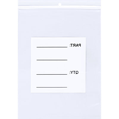12x15 4 Mil Clear Reclosable Parts Bags with Hang Holes 500/Case PB12014 - alias listing