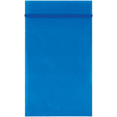 Bright blue 2 mil polyethylene reclosable bags keep inventory organized and protected. 2x3" size, case of 1000 bags. FDA and USDA compliant, reusable, and moisture-resistant for reliable product storage and identification.