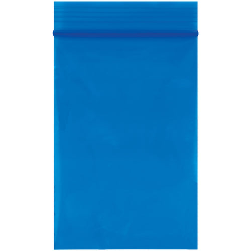 Bright blue 2 mil polyethylene reclosable bags keep inventory organized and protected. 2x3