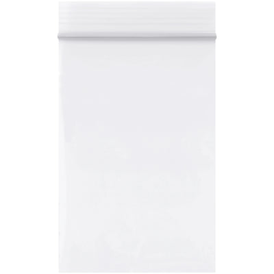 2x3" 2 Mil White Reclosable Poly Bags - 1000/Case