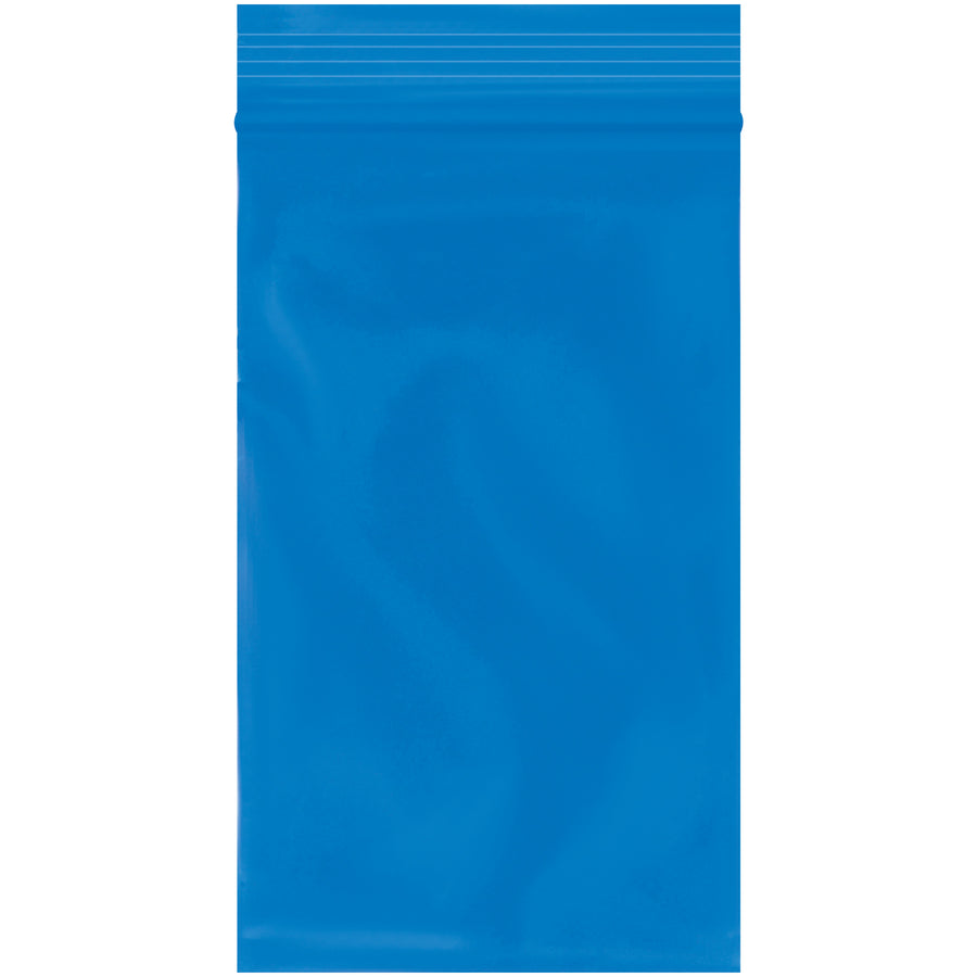 Bright blue 2 mil reclosable poly bags (3x5") help you instantly identify products and protect parts from moisture and contamination. FDA and USDA compliant, reusable design reduces packaging costs. Bulk case of 1,000 bags for reliable inventory and product protection.