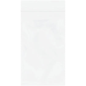 Protect your inventory with durable 3x5" white reclosable poly bags made from 2 Mil polyethylene. Each case includes 1,000 bags featuring a secure ziplock closure that keeps products free from dirt and moisture. FDA and USDA compliant for food-safe storage and reusable for cost-effective packaging operations.