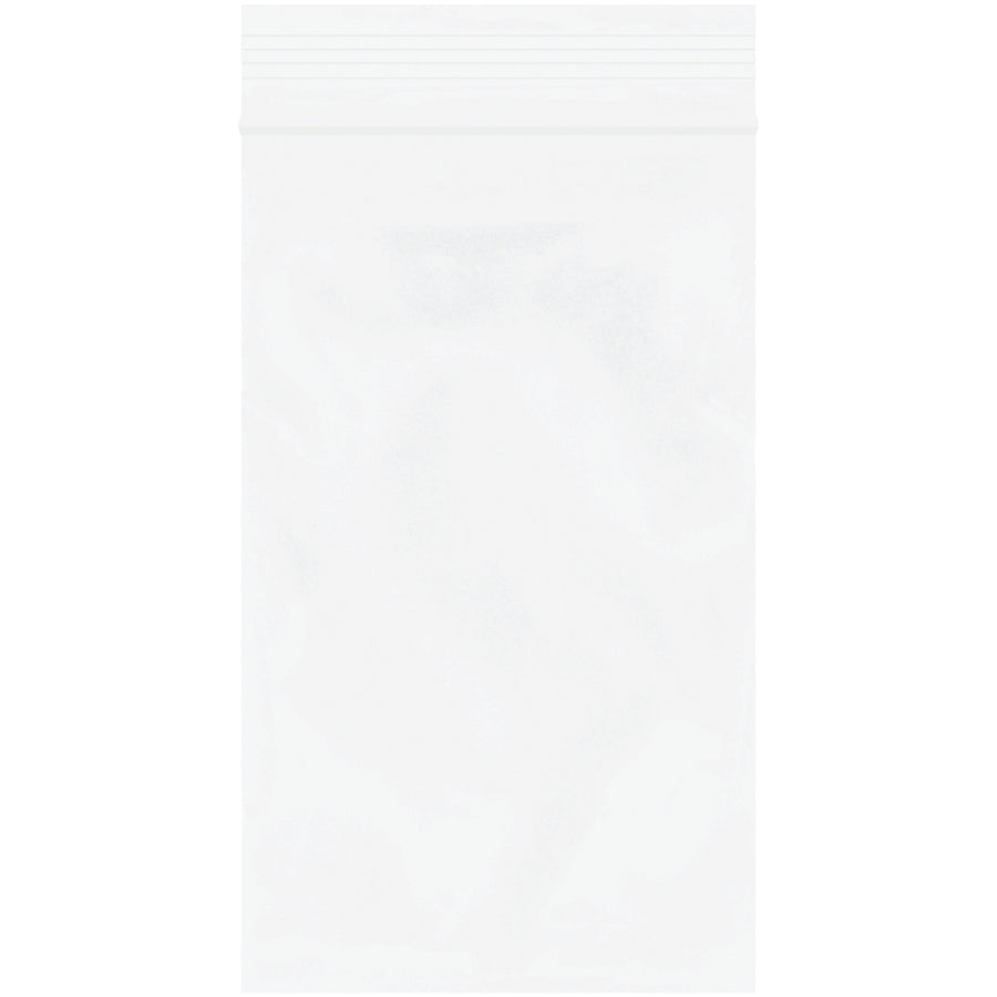 Protect your inventory with durable 3x5" white reclosable poly bags made from 2 Mil polyethylene. Each case includes 1,000 bags featuring a secure ziplock closure that keeps products free from dirt and moisture. FDA and USDA compliant for food-safe storage and reusable for cost-effective packaging operations.
