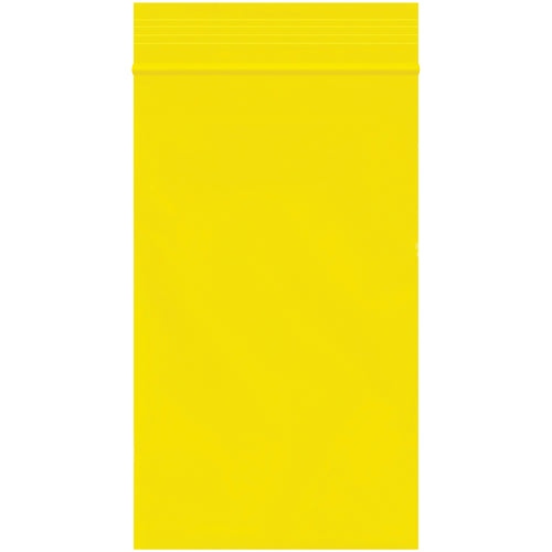 Bright yellow 2 Mil reclosable poly bags deliver instant product identification and reliable moisture protection. Each case contains 1,000 durable, reusable bags sized 3