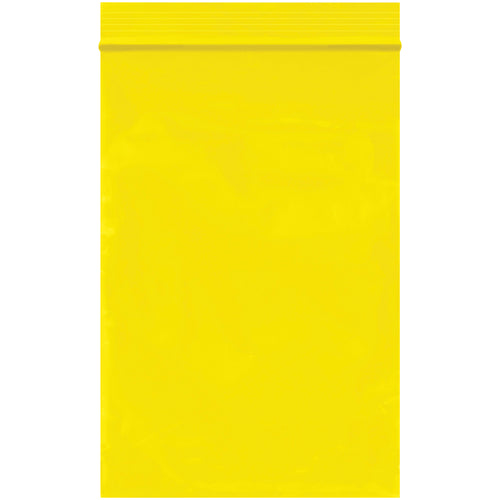 Brightly colored 4x6 yellow reclosable poly bags engineered for industrial storage and inventory organization. 2 mil polyethylene construction with durable ziplock seal keeps products protected from dirt and moisture. Case of 1,000 reusable bags‚FDA and USDA compliant for food-safe applications.
