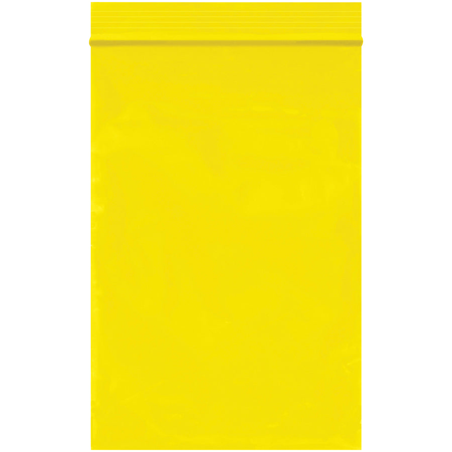 Brightly colored 4x6 yellow reclosable poly bags engineered for industrial storage and inventory organization. 2 mil polyethylene construction with durable ziplock seal keeps products protected from dirt and moisture. Case of 1,000 reusable bags–FDA and USDA compliant for food-safe applications.