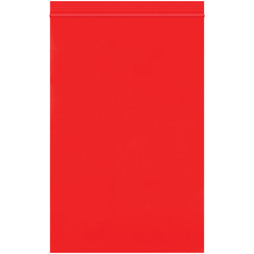Bright red 2 mil reclosable poly bags in 6x9