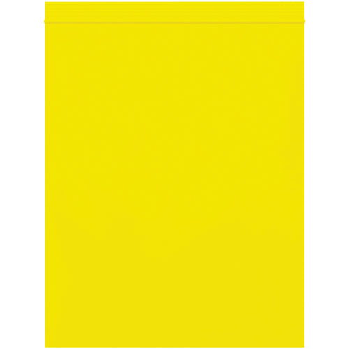 Durable 2 Mil yellow reclosable poly bags (8x10