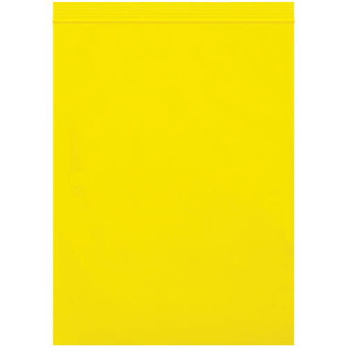 Durable 2 mil yellow reclosable poly bags in 9x12
