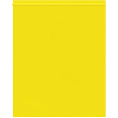 12x10 Yellow 2 Mil Reclosable Poly Bags - Case of 1000