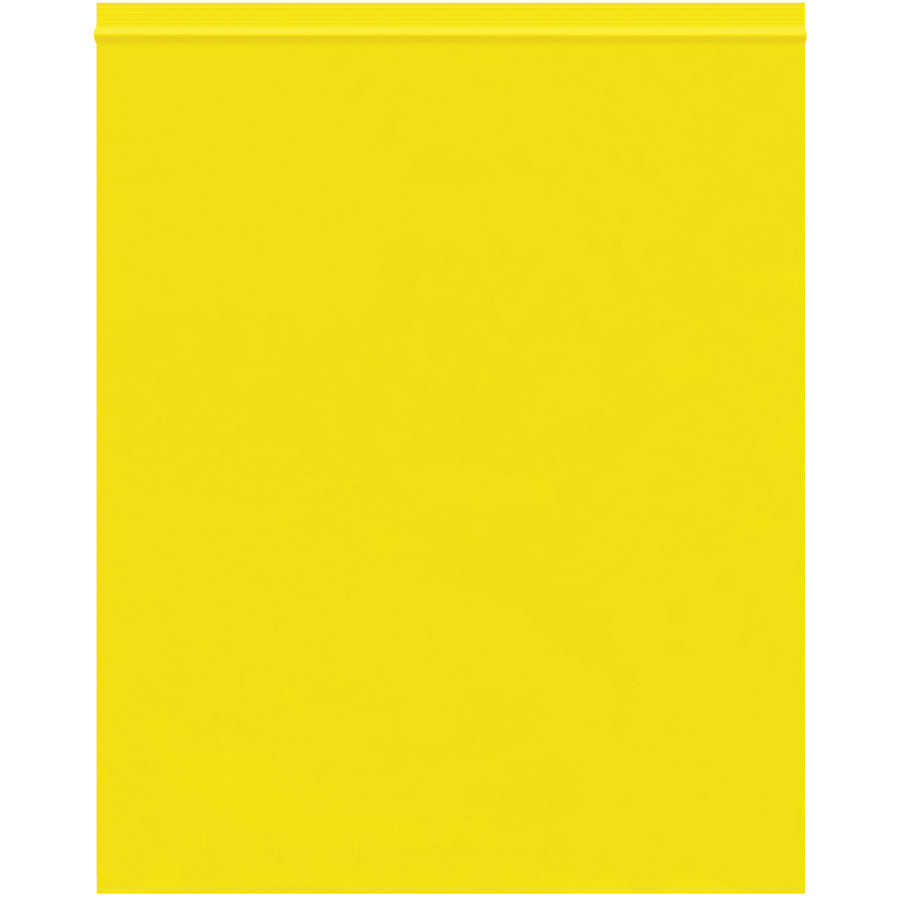 12x10 Yellow 2 Mil Reclosable Poly Bags - Case of 1000