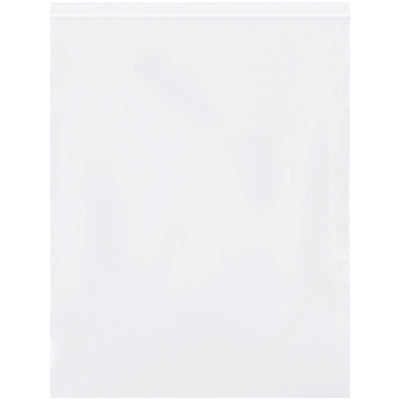 12x15" 2 Mil White Reclosable Poly Bags - Case of 1000