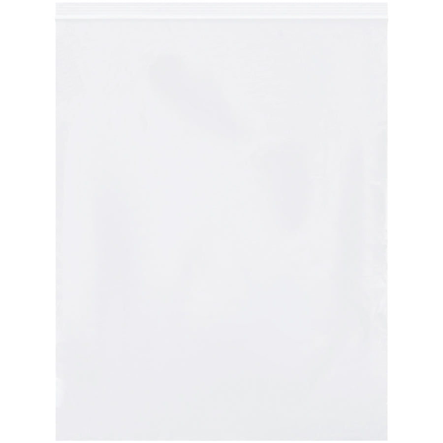 12x15" 2 Mil White Reclosable Poly Bags - Case of 1000