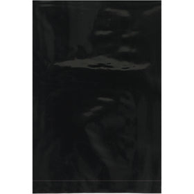 4x6 Black Poly Bags 2 Mil Flat Open End - 1000/Case