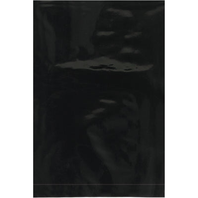 4x6 Black Poly Bags 2 Mil Flat Open End - 1000/Case